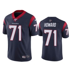 Men's Houston Texans #71 100th Season Tytus Howard Navy Limited Jersey