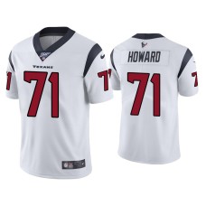 Men's Houston Texans #71 Tytus Howard 100th Season White Vapor Limited Jersey