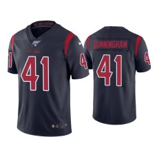 Men's Houston Texans #41 Zach Cunningham 100th Season Navy Color Rush Jersey