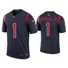 Men's Houston Texans #1 Color Rush Legend Lonnie Johnson Jr. Navy Jersey