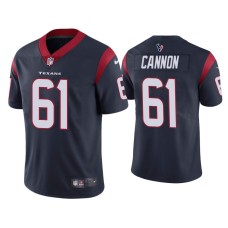 Men's Houston Texans #61 Marcus Cannon Vapor Limited Navy Jersey