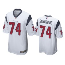 Men's Houston Texans #74 Max Scharping White Game Jersey