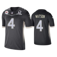 Men's Houston Texans #4 Deshaun Watson 2021 AFC Pro Bowl Game Anthracite Jersey