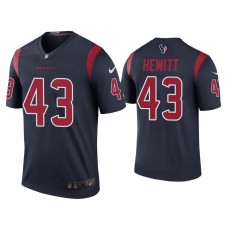 Men's Houston Texans #43 Color Rush Legend Neville Hewitt Navy Jersey