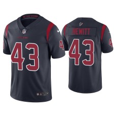 Men's Houston Texans #43 Color Rush Limited Neville Hewitt Navy Jersey