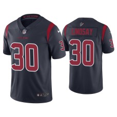 Men's Houston Texans #30 Color Rush Limited Phillip Lindsay Navy Jersey