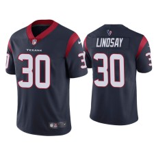 Men's Houston Texans #30 Phillip Lindsay Vapor Limited Navy Jersey