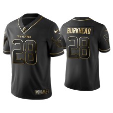 Men's Houston Texans #28 Golden Edition Vapor Limited Texans Rex Burkhead Black Jersey