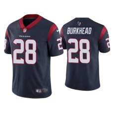 Men's Houston Texans #28 Rex Burkhead Vapor Limited Navy Jersey