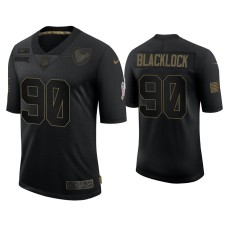 Men's Houston Texans #90 Ross Blacklock Black 2020 Salute to Service Limited Jersey