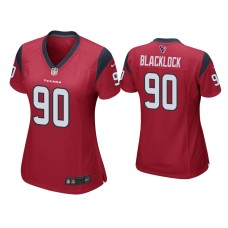 Women's Houston Texans #90 Ross Blacklock Red Game Jersey