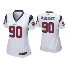 Women's Houston Texans #90 Ross Blacklock White Game Jersey