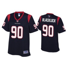 Women's Houston Texans #90 Ross Blacklock Navy Pro Line Jersey