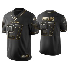 Men's Houston Texans #27 Golden Edition Vapor Limited Texans Scottie Phillips Black Jersey