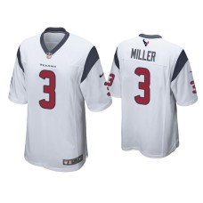 Men's Houston Texans #3 Anthony Miller White Game Jersey