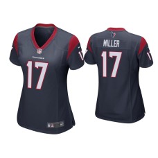 Women's Houston Texans #17 Anthony Miller Navy Game Jersey