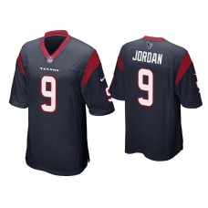 Men's Houston Texans #9 Brevin Jordan Navy Game Jersey