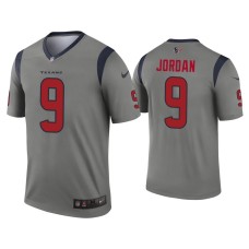 Men's Houston Texans #9 Brevin Jordan Gray Inverted Legend Jersey