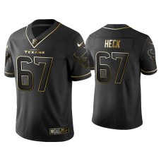 Men's Houston Texans #67 Golden Edition Vapor Limited Texans Charlie Heck Black Jersey