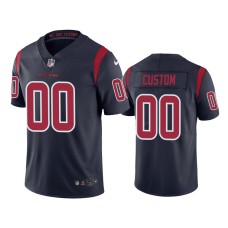 Men's Houston Texans #00 Nike Custom Navy Color Rush Limited Jersey