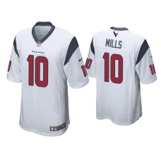 Men's Houston Texans #10 Davis Mills White Game Jersey