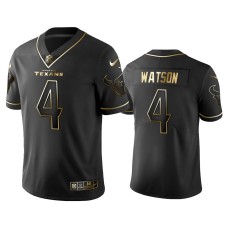 Men's Houston Texans #4 Golden Edition Vapor Untouchable Limited Texans Deshaun Watson Black Jersey