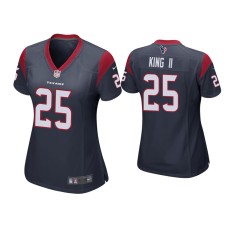 Women's Houston Texans #25 Desmond King Navy Game Jersey