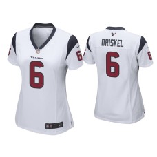 Women's Houston Texans #6 Jeff Driskel White Game Jersey