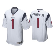 Men's Houston Texans #1 Lonnie Johnson Jr. White Game Jersey