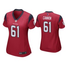 Women's Houston Texans #61 Marcus Cannon Red Game Jersey