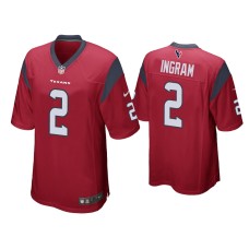 Men's Houston Texans #2 Mark Ingram Red Game Jersey