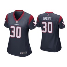 Women's Houston Texans #30 Phillip Lindsay Navy Game Jersey