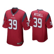 Men's Houston Texans #39 Terrance Mitchell Red Game Jersey