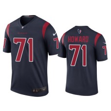 Men's Houston Texans #71 Color Rush Legend Tytus Howard Navy Jersey