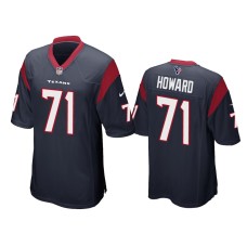 Men's Houston Texans #71 Tytus Howard Navy Game Jersey