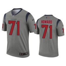 Men's Houston Texans #71 Tytus Howard Gray Inverted Legend Jersey