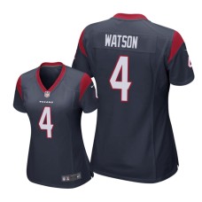 Women's Houston Texans #4 Navy Deshaun Watson Nike Game Jersey