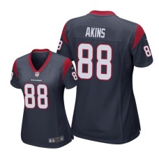 Women's Houston Texans #88 Navy Jordan Akins Nike Game Jersey