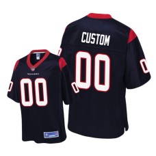 Youth Houston Texans #00 Navy Custom Pro Line Jersey