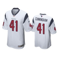 Men's Houston Texans #41 Zach Cunningham White Game Jersey