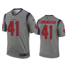 Men's Houston Texans #41 Zach Cunningham Gray Inverted Legend Jersey