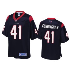 Men's Houston Texans #41 Zach Cunningham Navy Pro Line Jersey