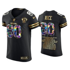 Men's San Francisco 49ers #80 2021 Jerry Rice Black Career Highlights Jersey