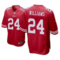 Men's San Francisco 49ers #24 Scarlet K'Waun Williams Nike Game Jersey