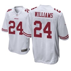 Men's San Francisco 49ers #24 White K'Waun Williams Nike Game Jersey