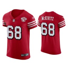 Men's San Francisco 49ers #68 Colton McKivitz Scarlet 75th Anniversary Jersey