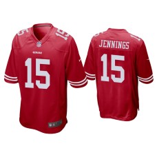 Men's San Francisco 49ers #15 Jauan Jennings Scarlet Game Jersey