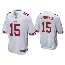 Men's San Francisco 49ers #15 Jauan Jennings White Game Jersey