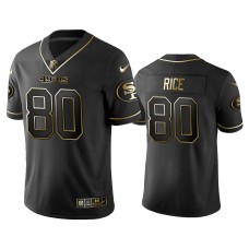 Men's San Francisco 49ers #80 2019 Golden Edition Vapor Untouchable Limited Jerry Rice Black Jersey