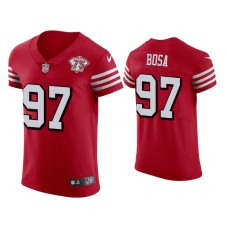 Men's San Francisco 49ers #97 Nick Bosa Scarlet 75th Anniversary Jersey